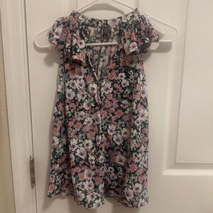 Anthropologie floral tank